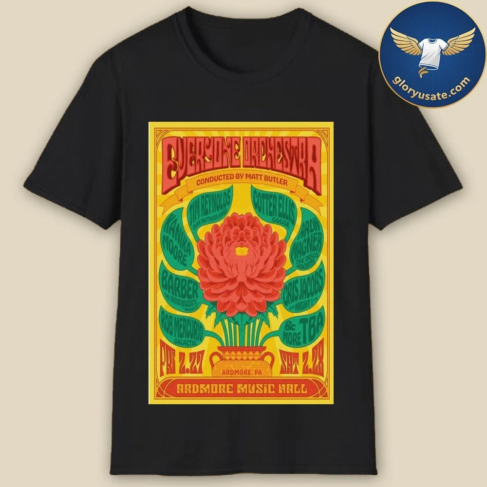 Everyone Orchestra Ardmore, PA February 27-28 2026 Concert Poster Shirt