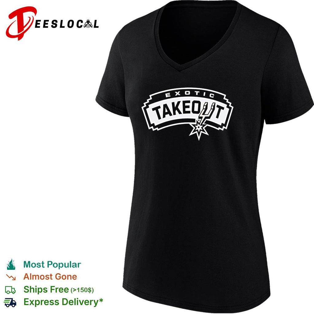 Exotic Takeout San Antonio Spurs Logo Parody Graphic Retro Font Finals 2026 shirt