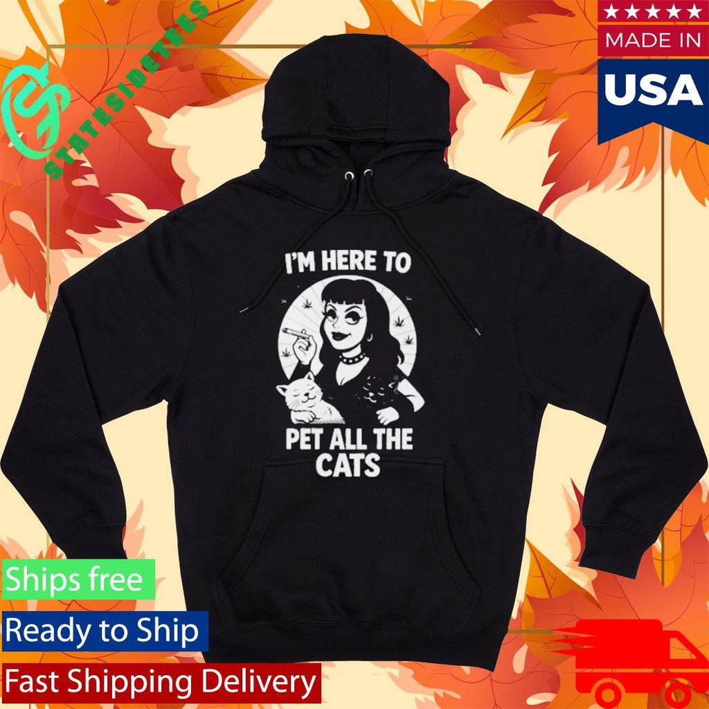Eyeliner Media I’m Here To Pet All The Cats Shirt