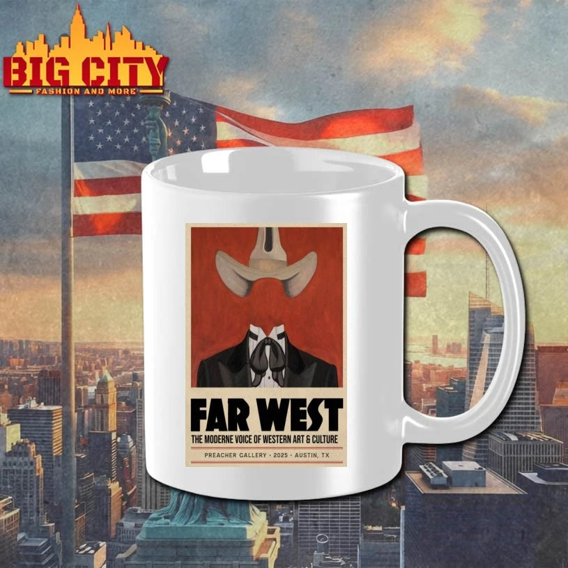 FAR WEST Preacher Gallery Austin TX Poster shirt