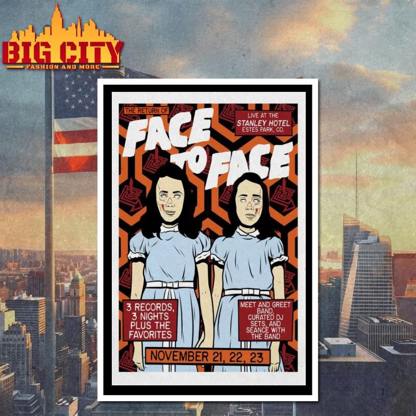 Face To Face Stanley Hotel Estes Park CO Tour 2025 Poster Shirt