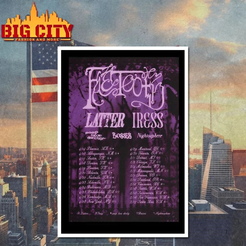 Faetooth US And Canada 2026 Tour Poster shirt