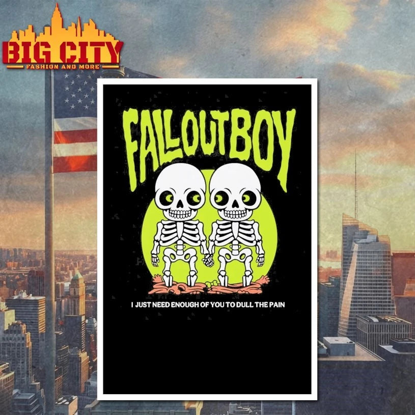 Fall Out Boy Twin Skeleton I just need enough of You to dull the pain shirt