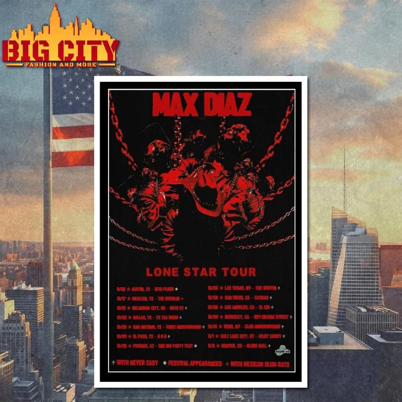 Fall Tour 2025 Max Diaz Poster shirt