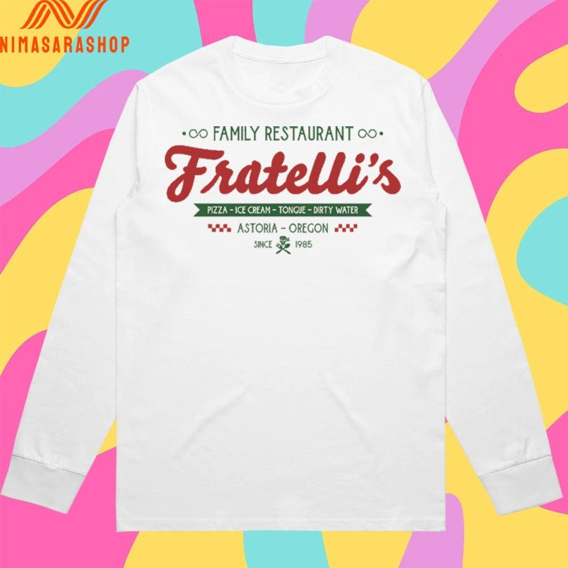 Family Restaurant Fratelli’s Pizza Ice Cream Tongue Dirty Water Astoria Oregon Since 1985 Shirts
