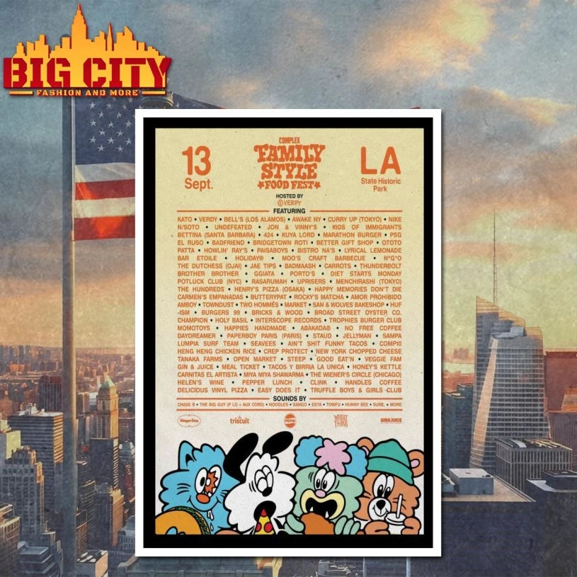 Family Style Food Festival Sep 13, 2025 Los Angeles, State History Park Poster Shirt