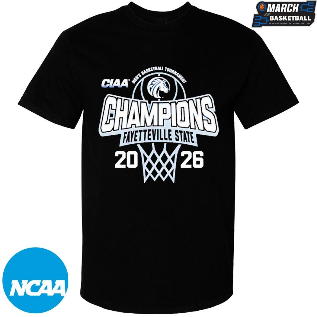 Fayetteville State Men’s Basketball CIAA Tournament Champions 2026 T-Shirts