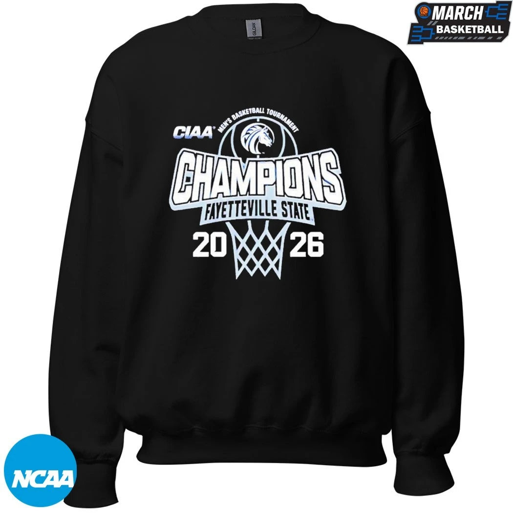Fayetteville State Men’s Basketball CIAA Tournament Champions 2026 T-Shirts