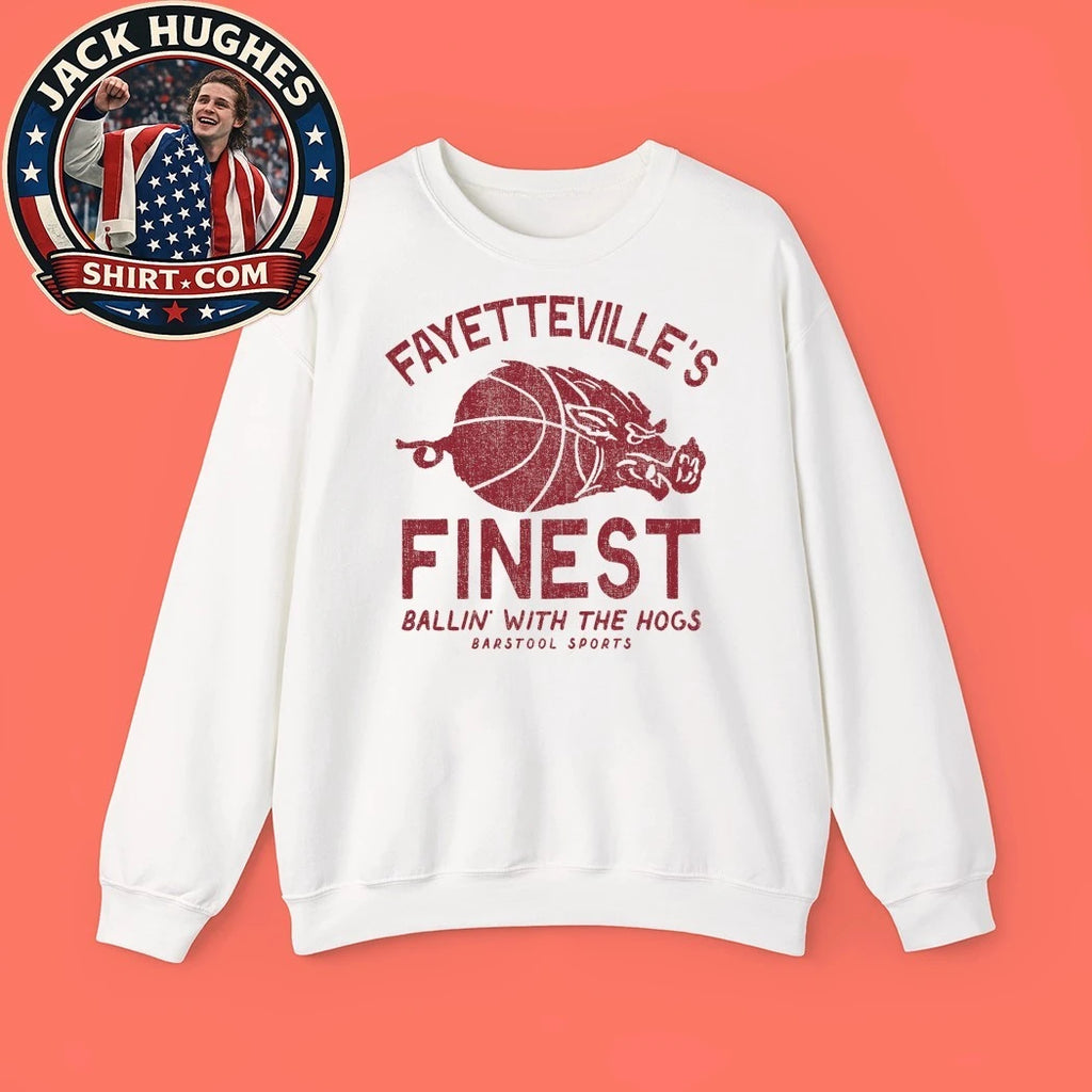 Fayetteville’s Finest Ballin With The Hogs Barstool Sports Shirt