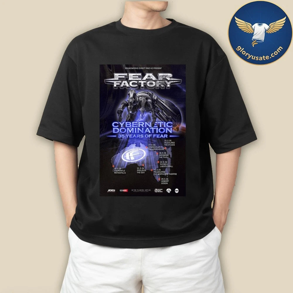 Fear Factory Cybernetic Domination 35 Years Of Fear Poster Shirt