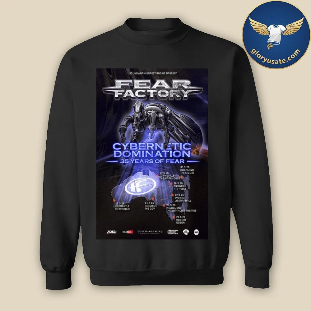 Fear Factory Cybernetic Domination 35 Years Of Fear Poster Shirt