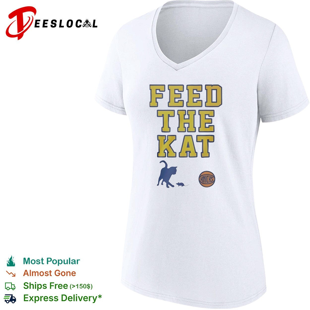 Feed the Kat New York Knicks cat fan slogan shirt