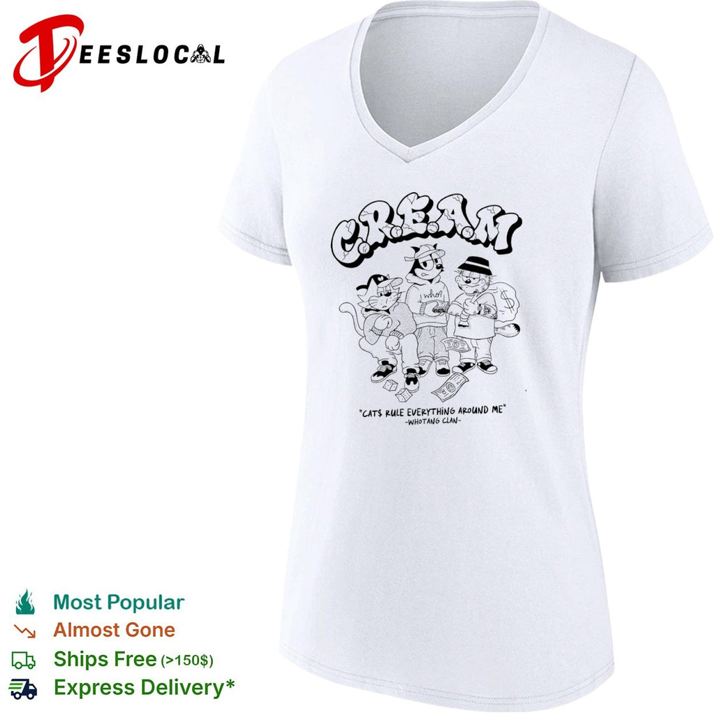 Felix the Cat and Garfield Wu Tang Clan Cream Cats Rule Everything Around Me shirt