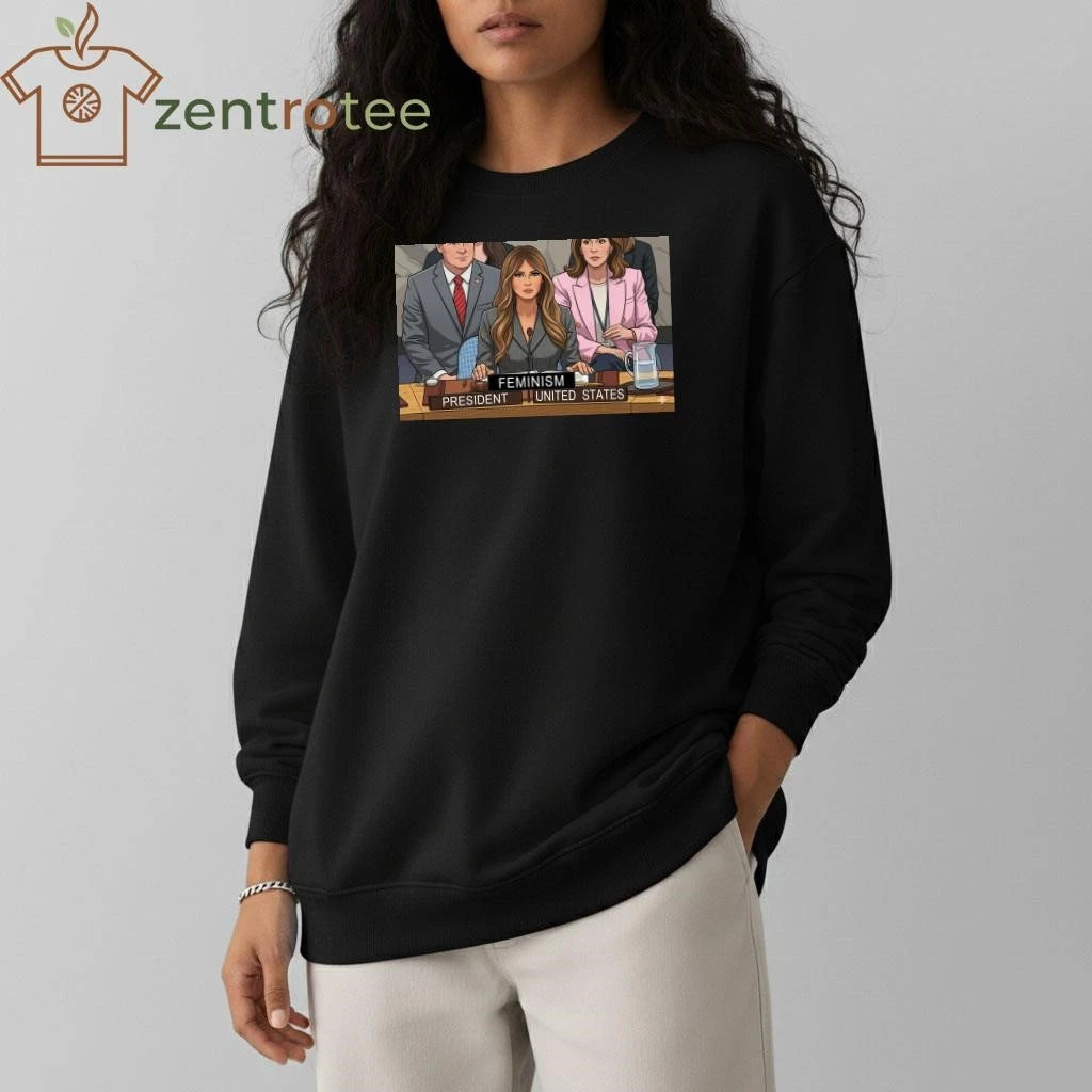 Feminism President Melania Trump cartoon tee