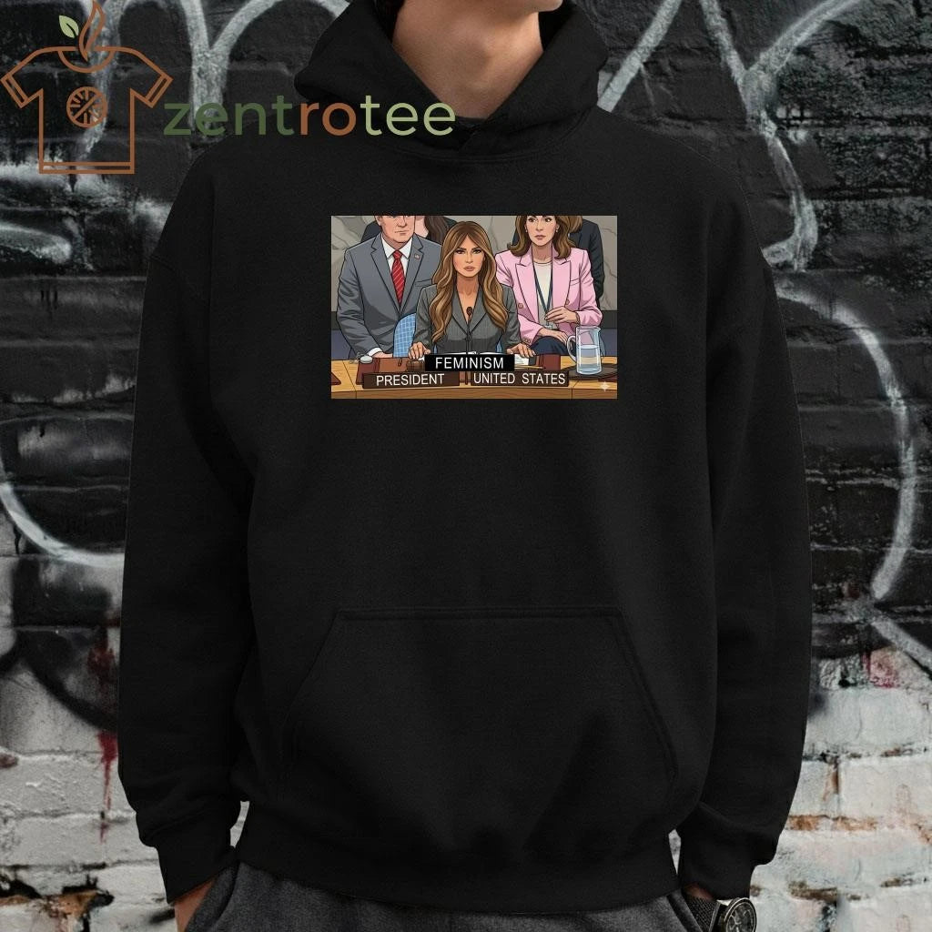 Feminism President Melania Trump cartoon tee