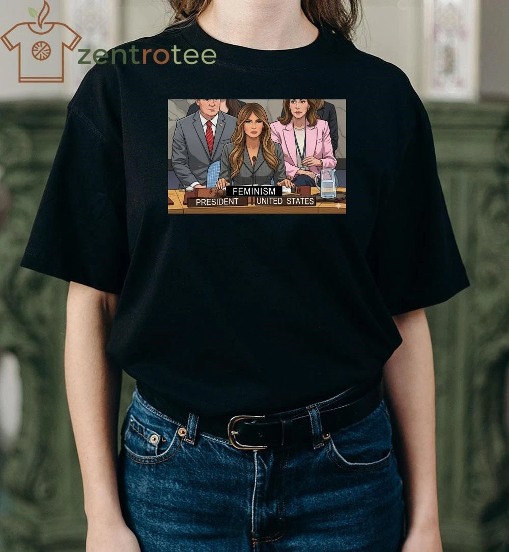 Feminism President Melania Trump cartoon tee