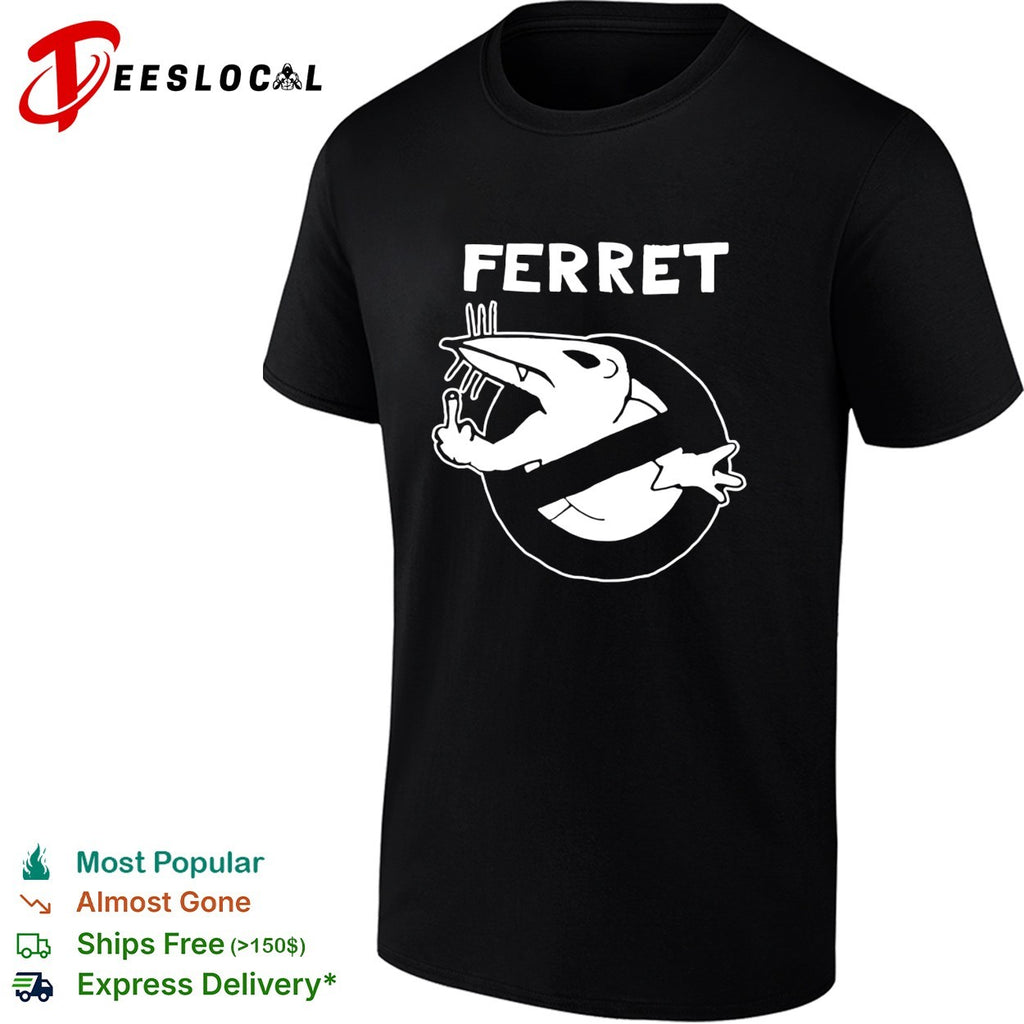 Ferret Ghostbusters parody logo funny animal humor shirt