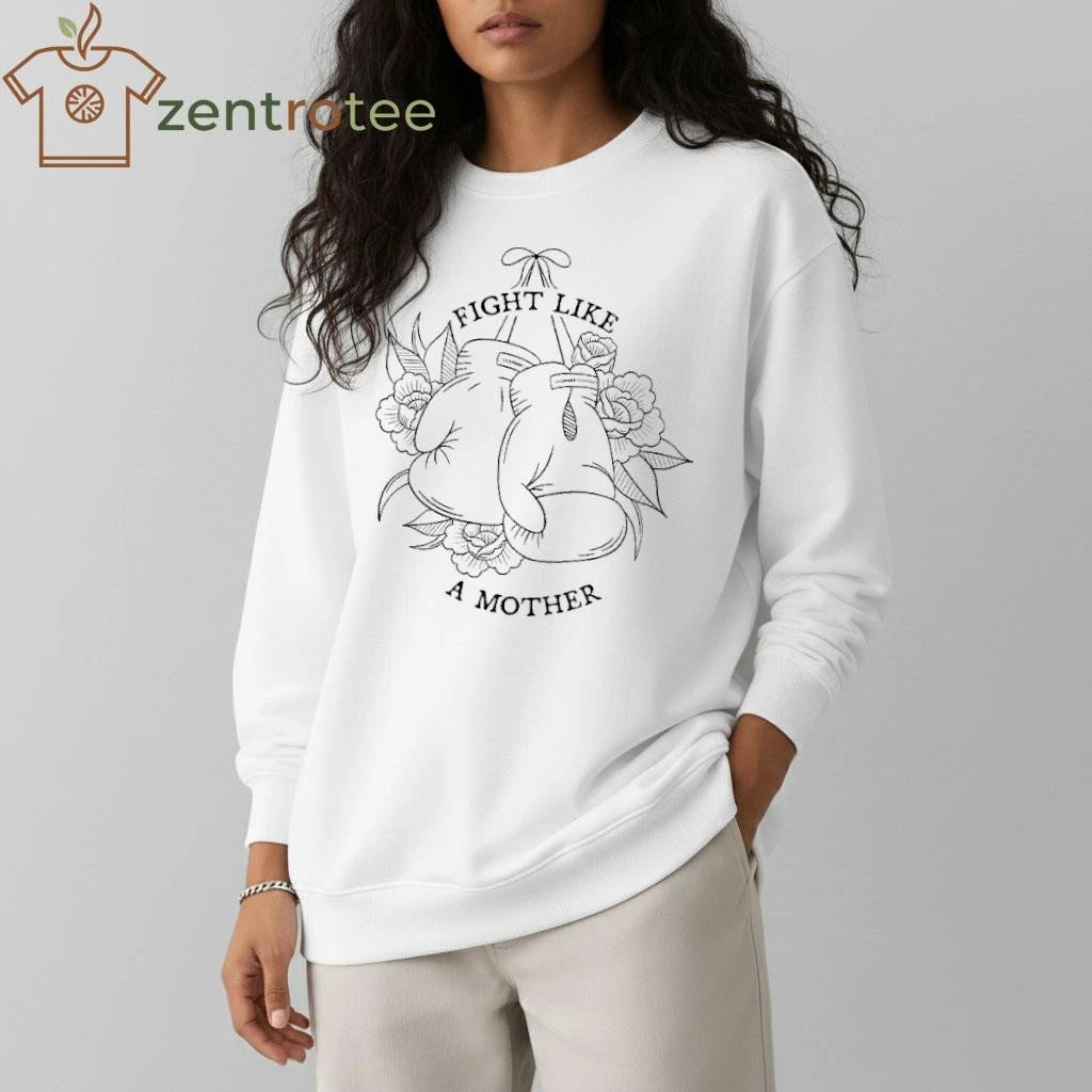 Fight Like A Mother glove flower tee