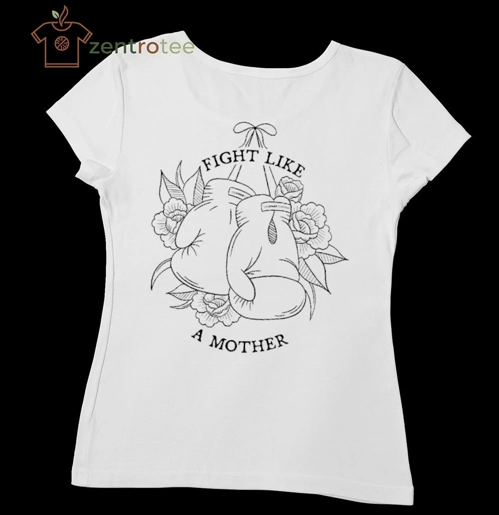 Fight Like A Mother glove flower tee