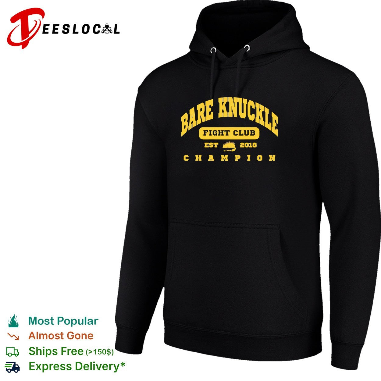 Fight club est 2018 champion bold text shirt