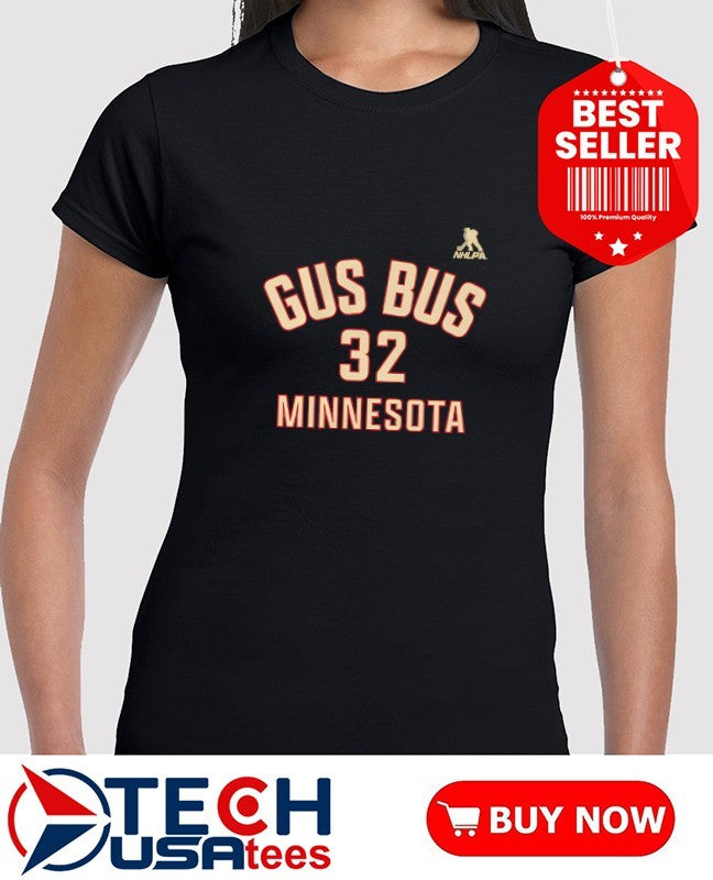 Filip Gustavsson #32 Minnesota Wild Gus Bus name and number shirt