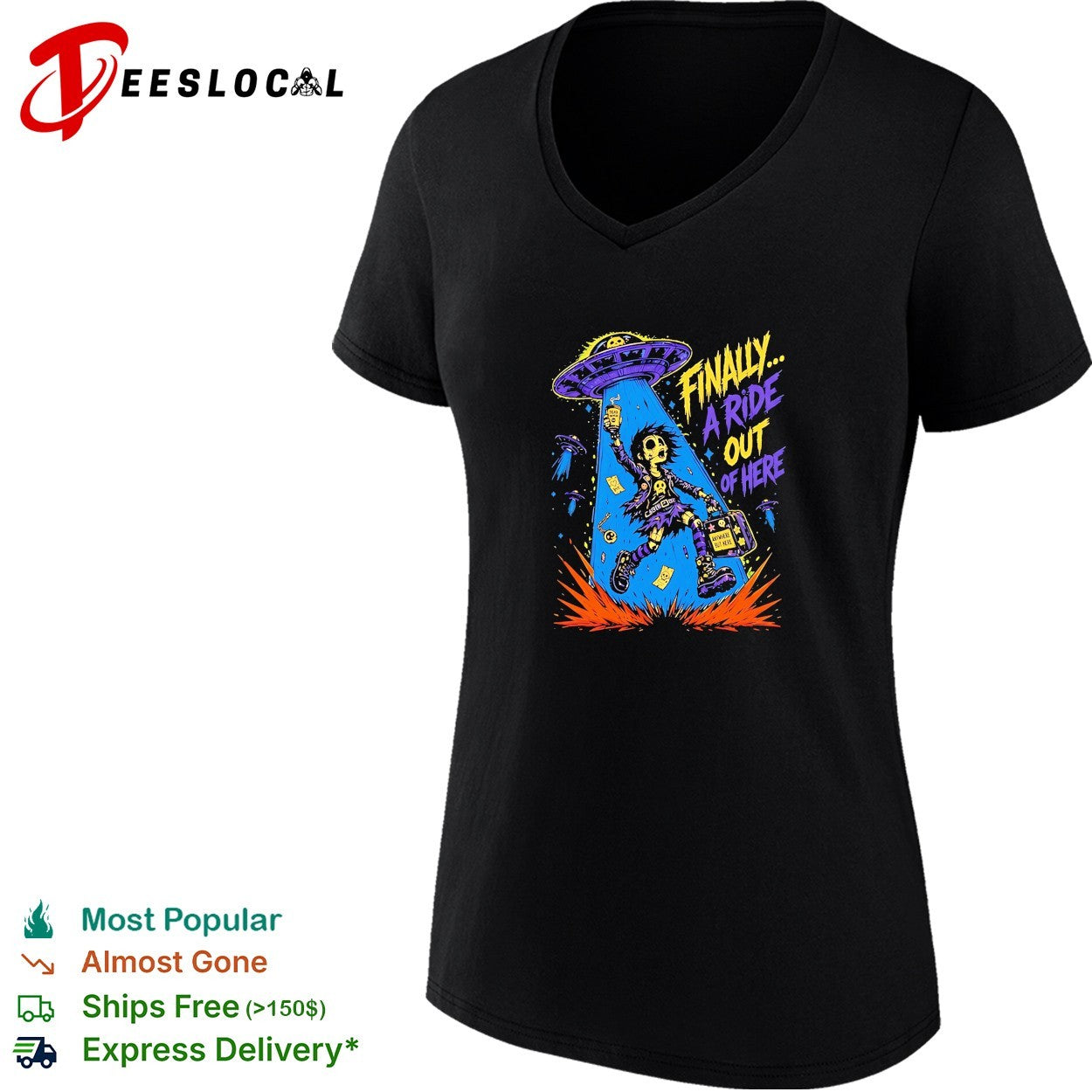 Finally a Ride out of Here Dead Inside Anywhere but Here shirt
