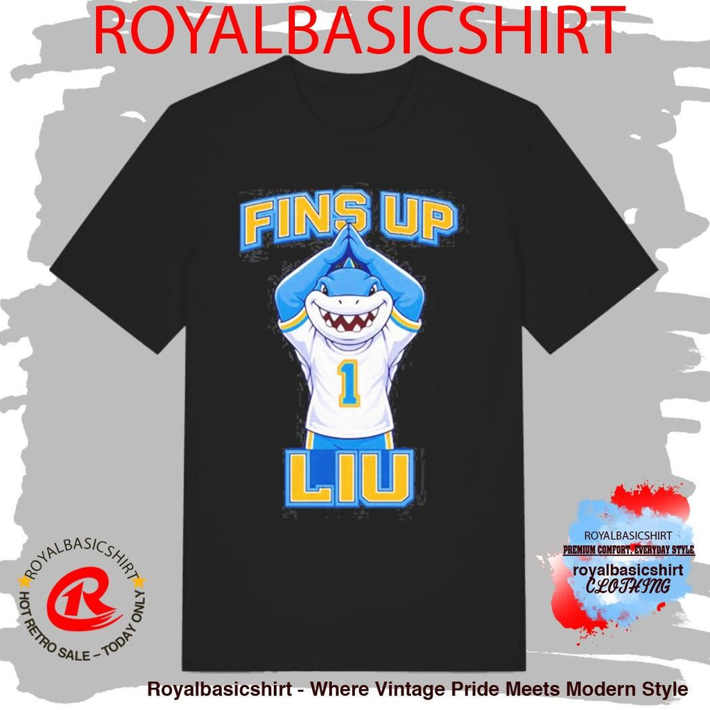 Fins up LIU Sharks mascot T-Shirt