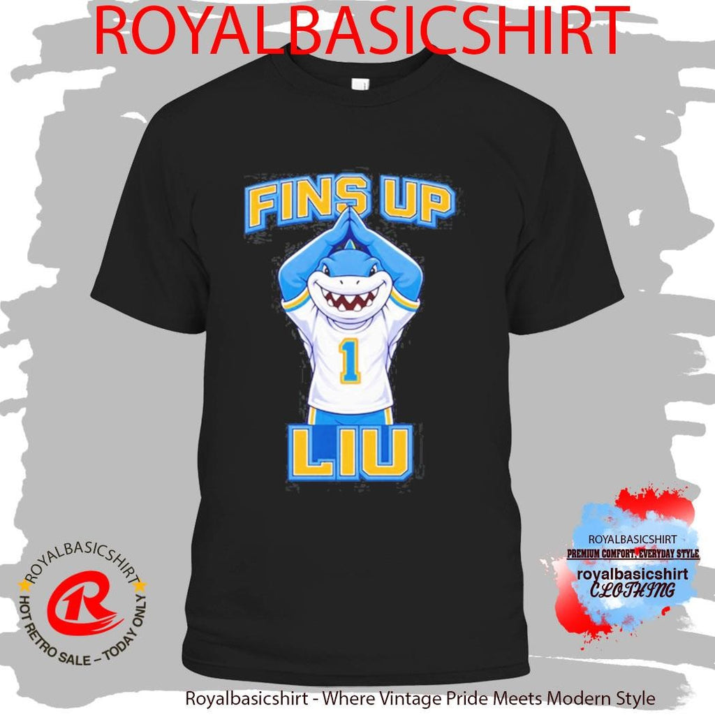 Fins up LIU Sharks mascot T-Shirt