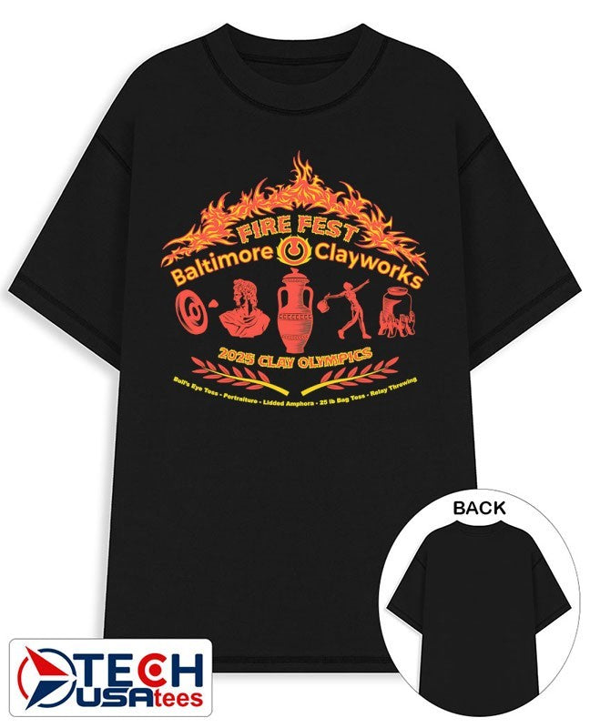 Fire Fest Baltimore Clayworks 322 2025 Clay Olympics shirt