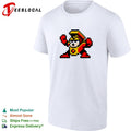 Fire Man raising fists Mega Man shirt