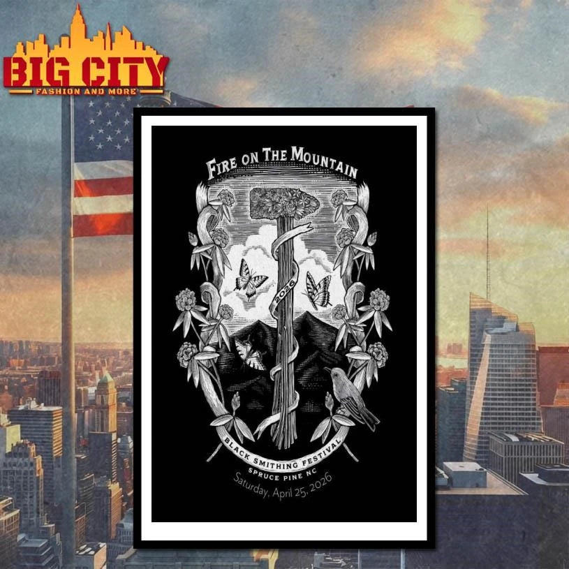 Fire On the Mountain Festival Spruce Pine NC 4-25-2026 Poster Shirt