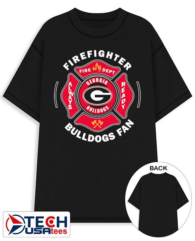 Firefighter Georgia Bulldogs Fan Pride always ready logo shirt