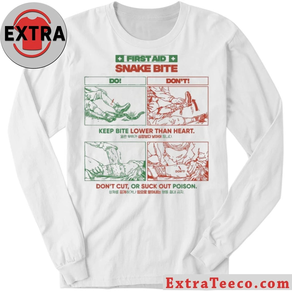 First Aid Snake Bite Keep Bite Lower Than Heart New T-Shirt