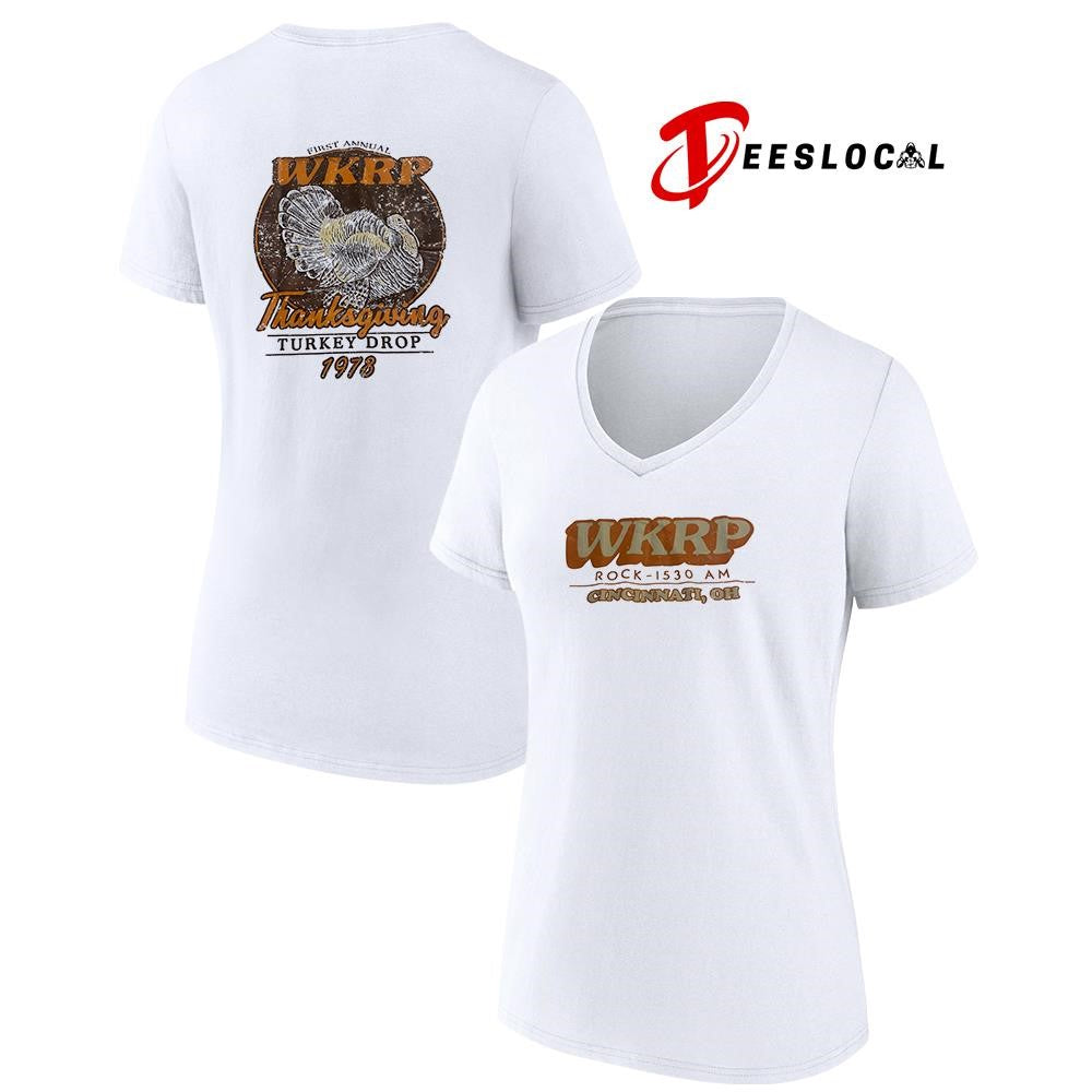 First annual WKRP Rock 1530 am Cincinnati Thanksgiving turkey drop graphic shirt