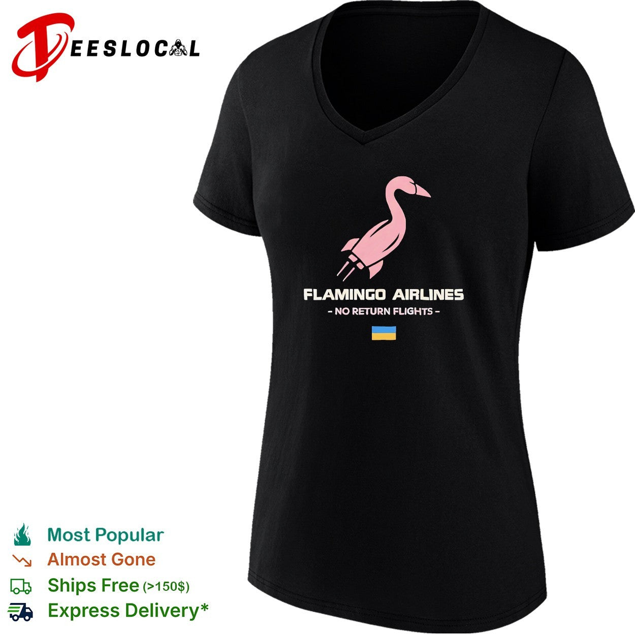 Flamingo airlines no return flights Ukraine shirt