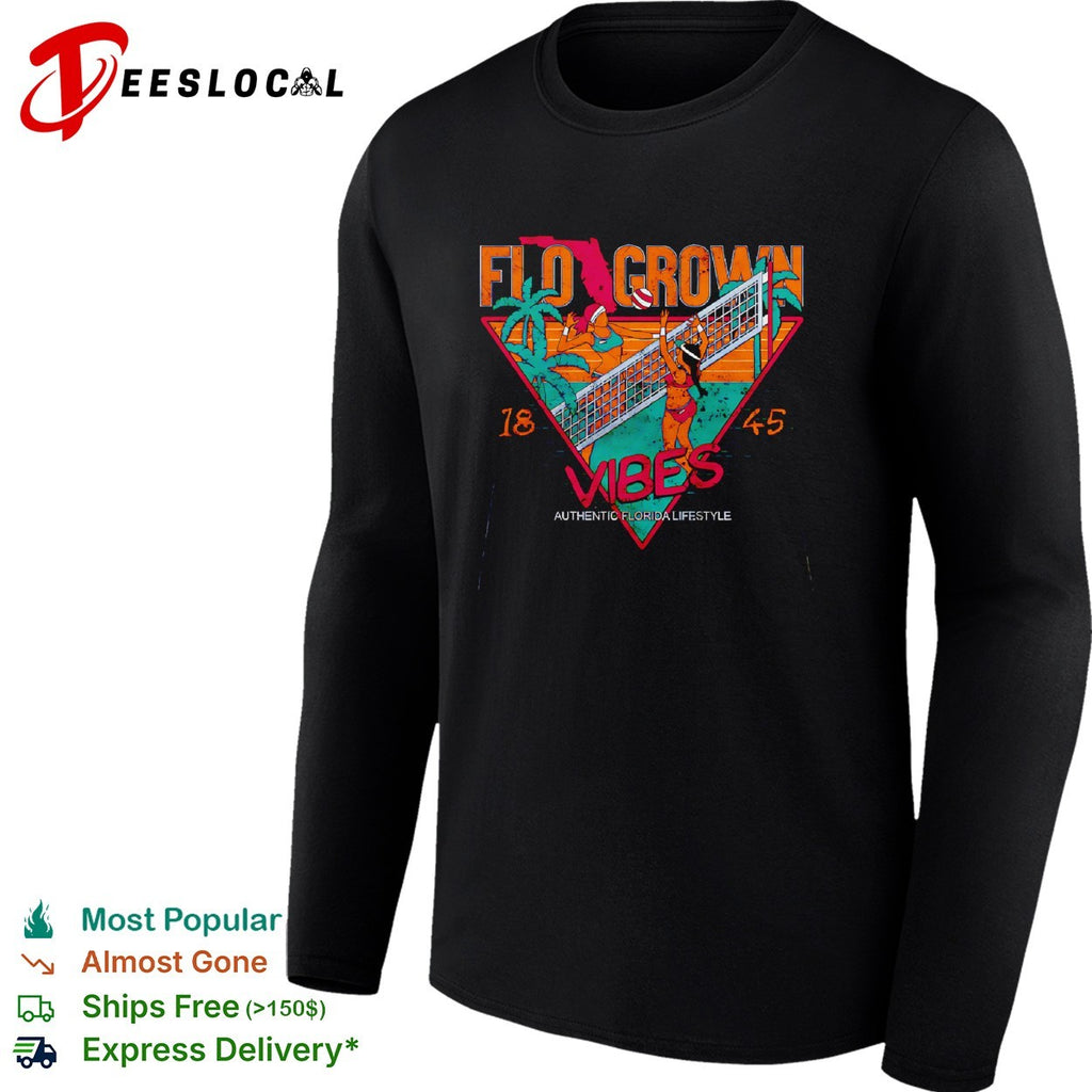 Flo Grown vibes 1845 athletic lifestyle basketball triangle shirt