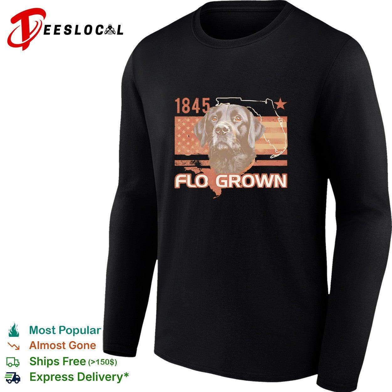 FloGrown black lab Florida 1845 shirt