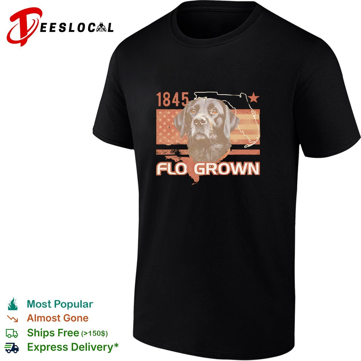 FloGrown black lab Florida 1845 shirt