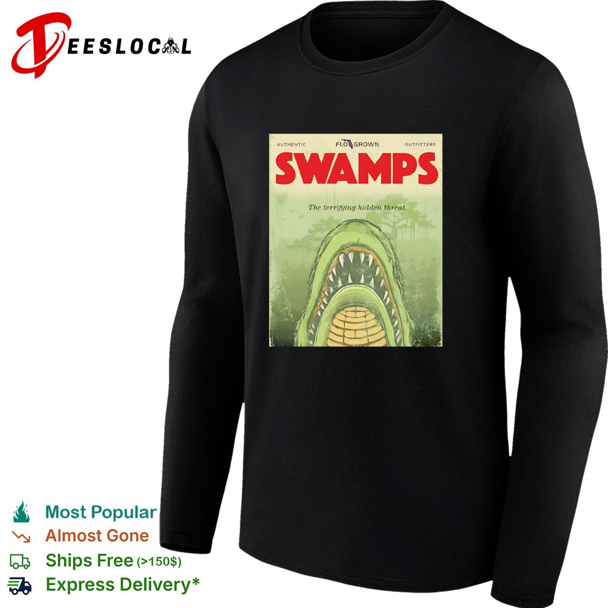 FloGrown swamps terrifying hidden threat alligator shirt