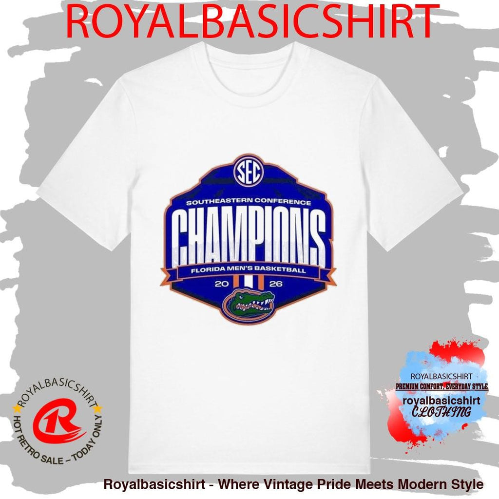 Florida Gators Men’S Basketball 2026 SEC Regular Season Champions Shield Logo Shirt