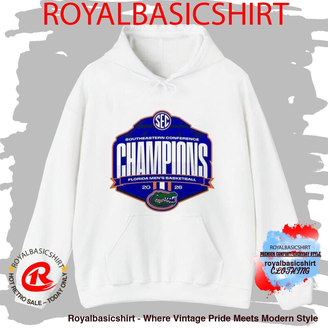 Florida Gators Men’S Basketball 2026 SEC Regular Season Champions Shield Logo Shirt