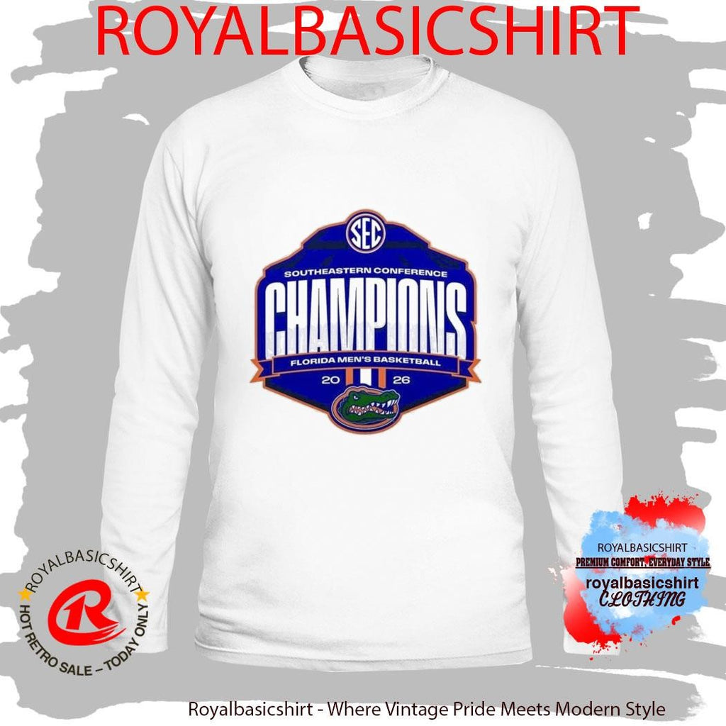 Florida Gators Men’S Basketball 2026 SEC Regular Season Champions Shield Logo Shirt