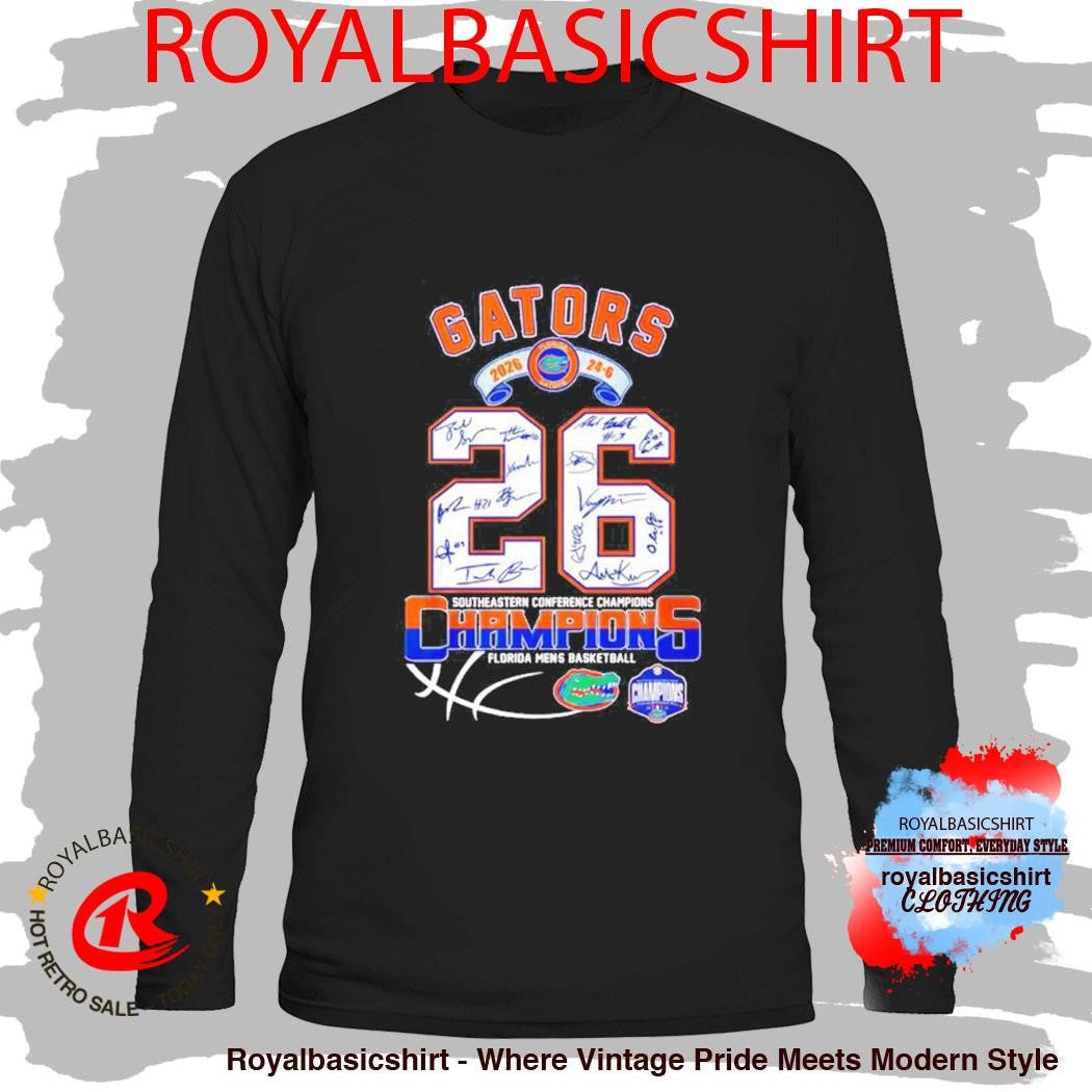 Florida Gators Men’s Basketball 26 SEC Champions signatures Shirt