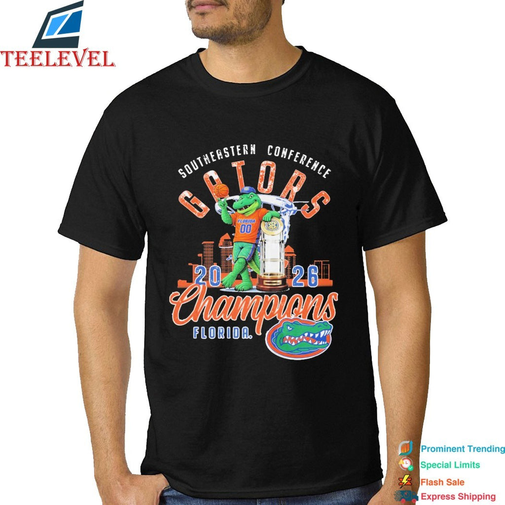 Florida Gators SEC Champions 2026 Mascot Trophy T-shirts