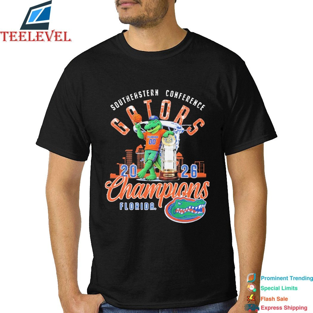 Florida Gators SEC Champions 2026 Mascot Trophy T-shirts