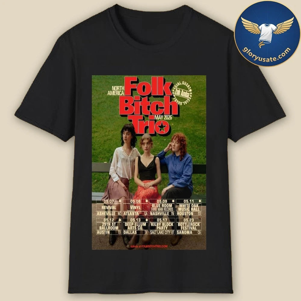 Folk Bitch Trio North America May 2026 Poster Shirt