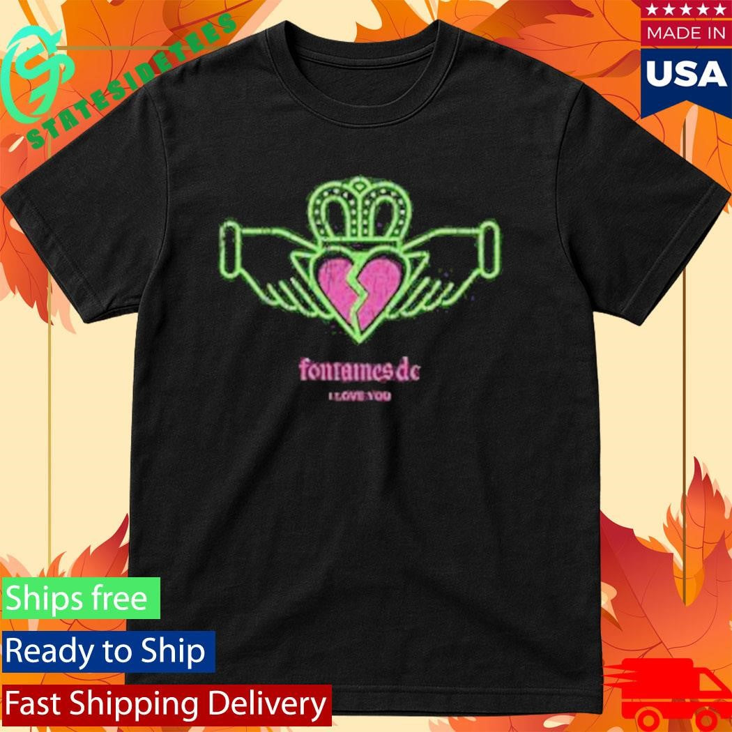 Fontaines Dc I Love You Black T-Shirt