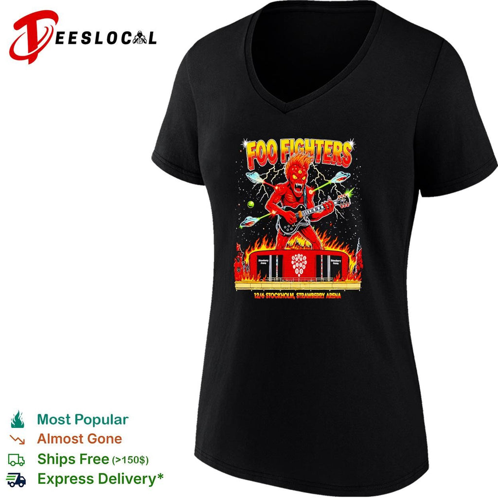 Foo Fighters Stockholm Sweden 2026 At Strawberry Arena On 12 June 2026 The Red Alien shirt