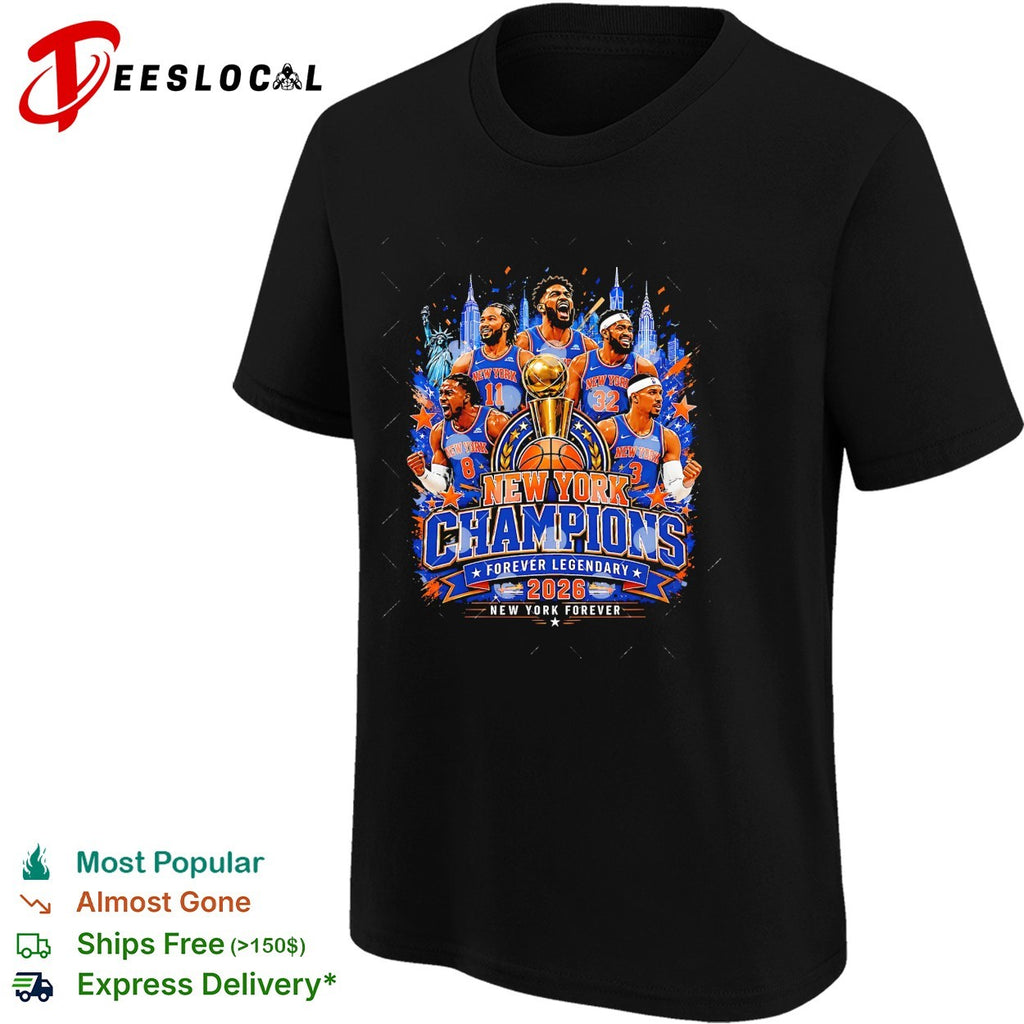 Forever legendary 2026 champions team trophy celebration poster shirt