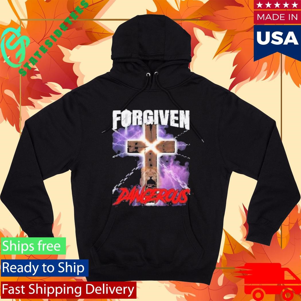 Forgiven &amp; Dangerous Christian Lion Cross Shirt